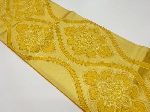 リサイクル　立涌に華紋模様織出し袋帯